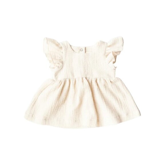 Made in Canada organic cream dress 12-18 months - Picture 1 of 3